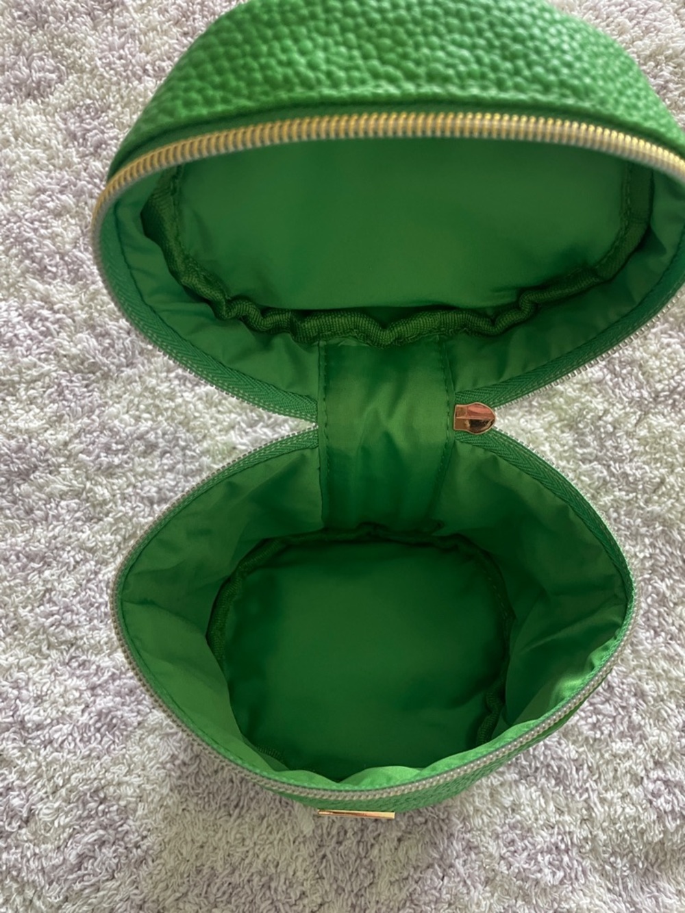 New Tara Harper Green Pebbled Leather Travel Jewelry Case - Picture 5 of 6